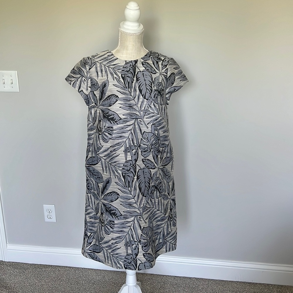 J. McLaughlin Francine indigo leaflet dress